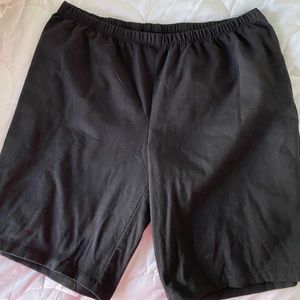 BLACK BIKER SHORTS 2XL